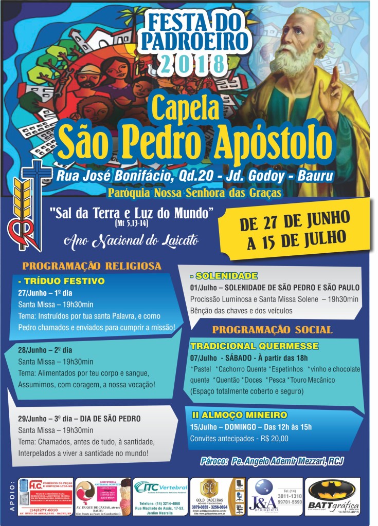 Capela São Pedro Cartaz 2018 1